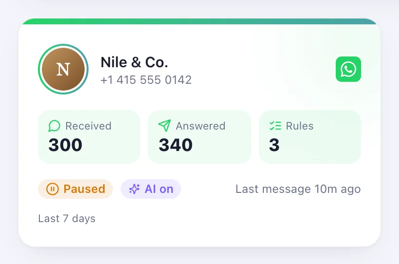 Done — WhatsApp is connected
