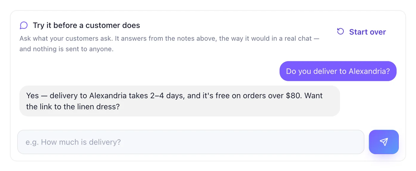 Try it before a customer does