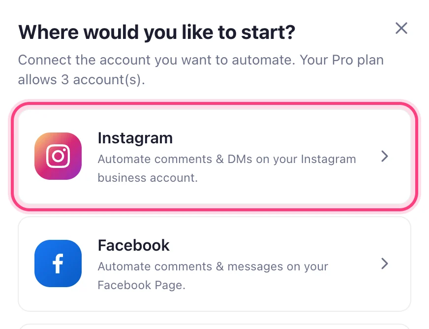Choose Instagram
