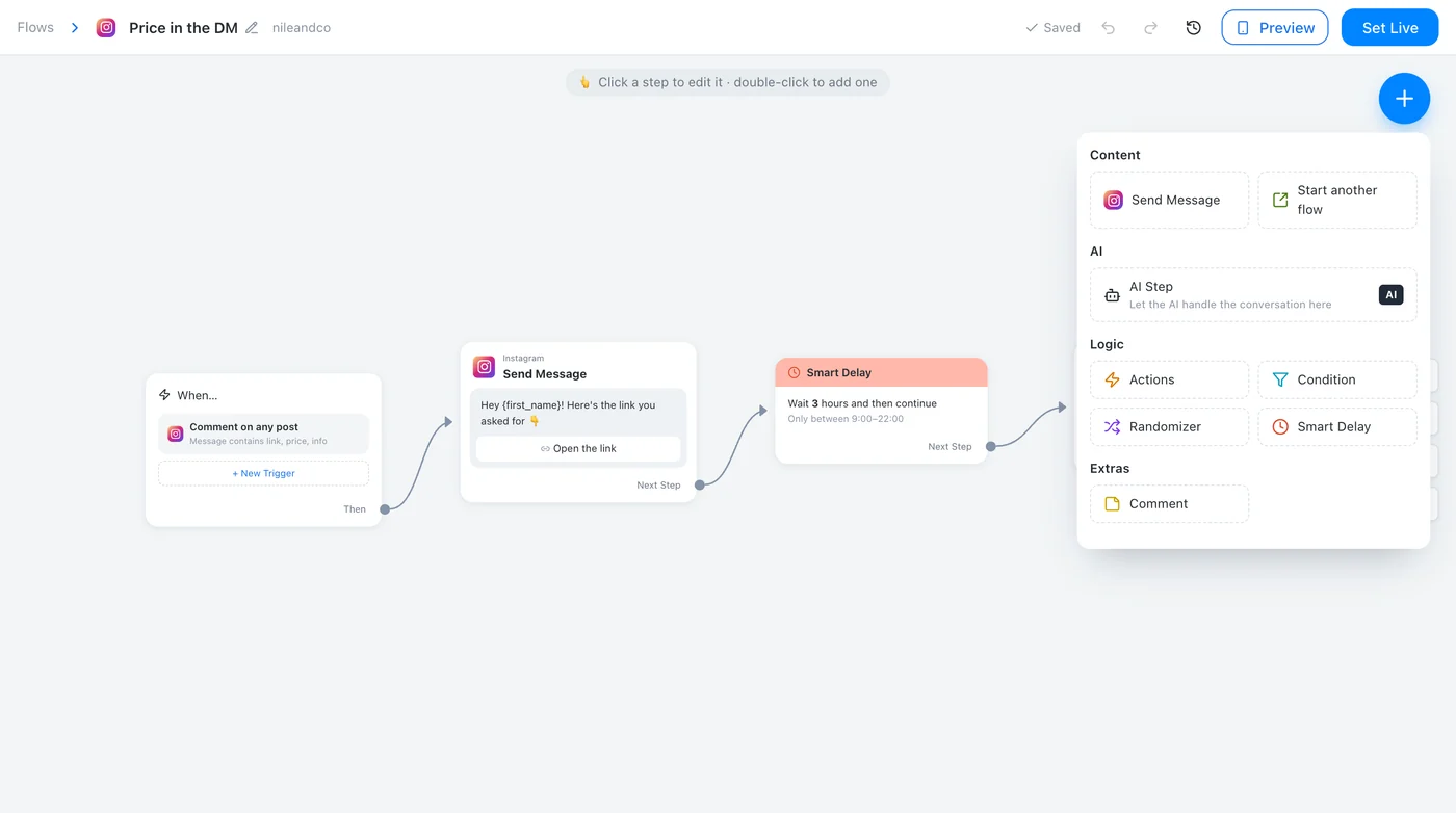 Add the next steps
