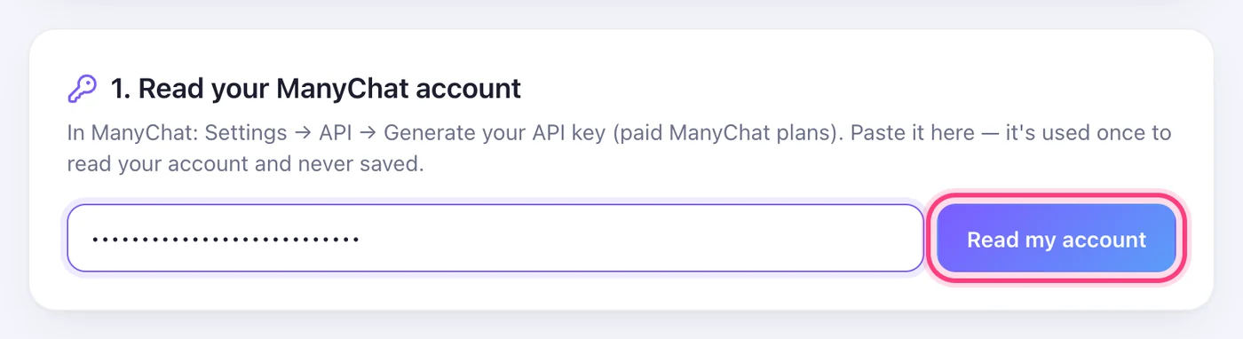 Read your account