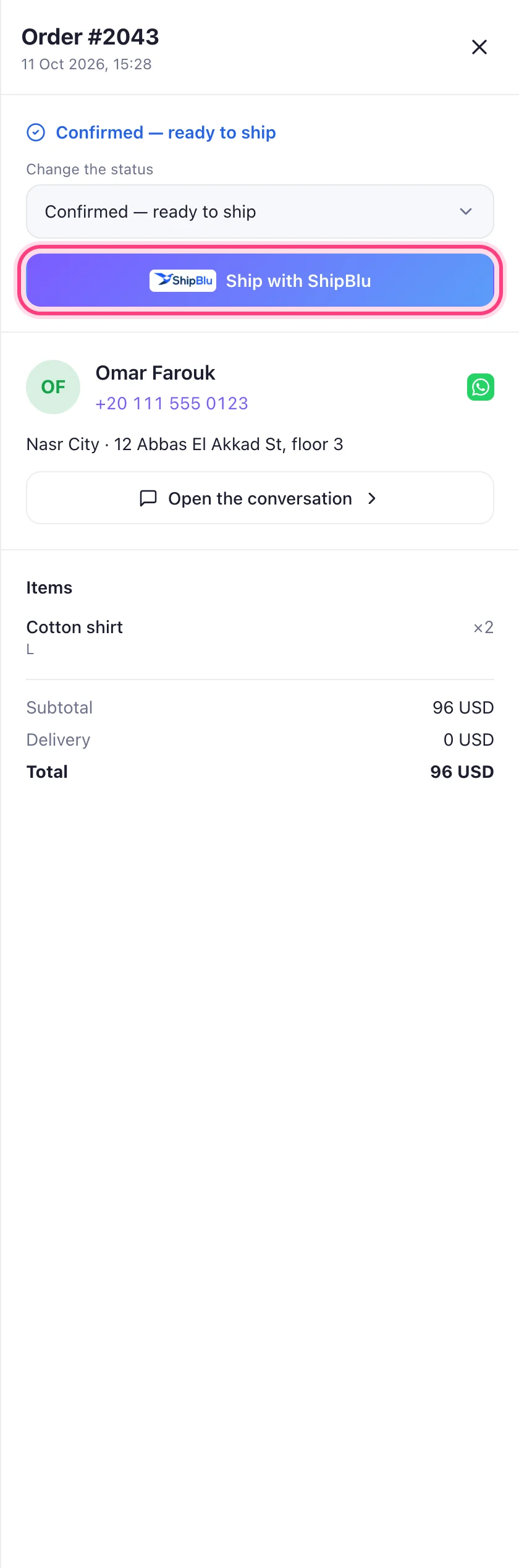 Ship an order