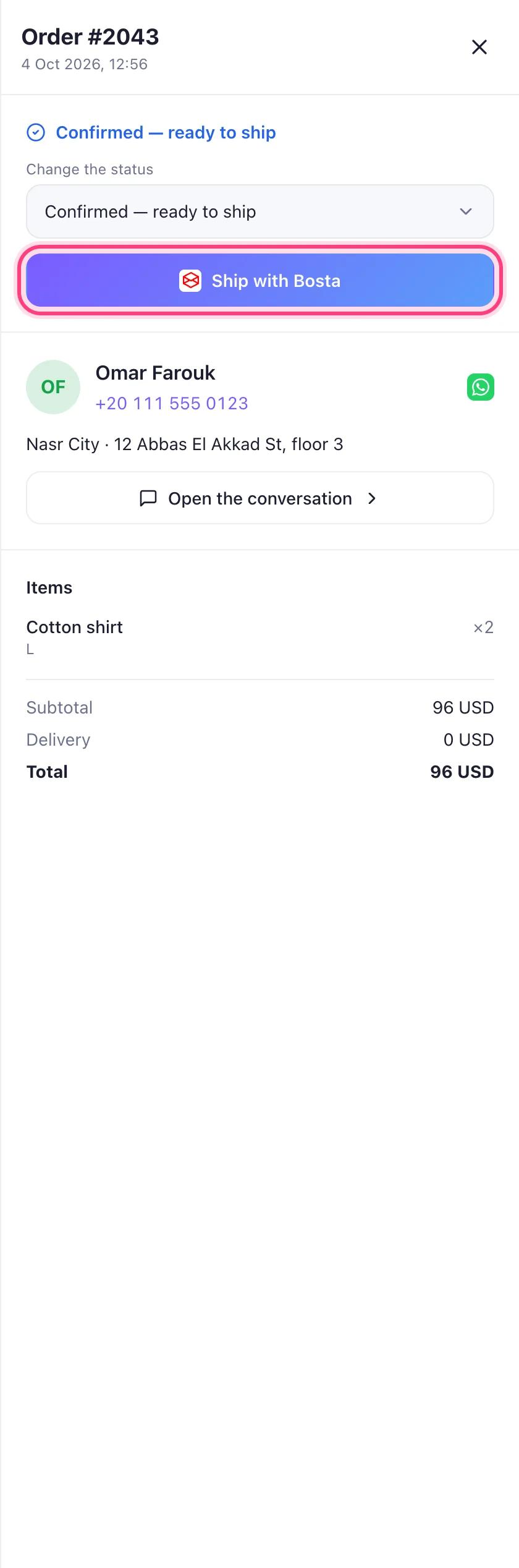 Ship an order