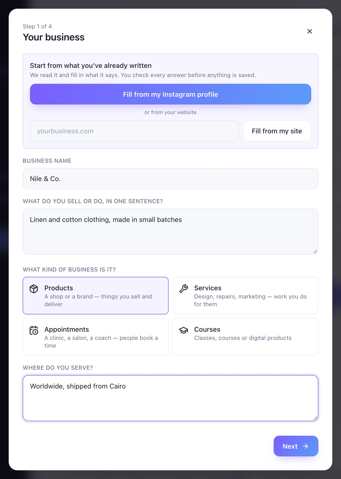 Your business