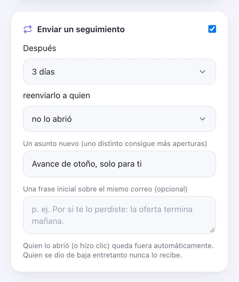 Una segunda oportunidad para quien no abrió