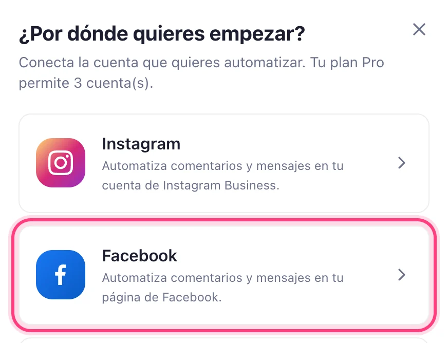 Elige Facebook