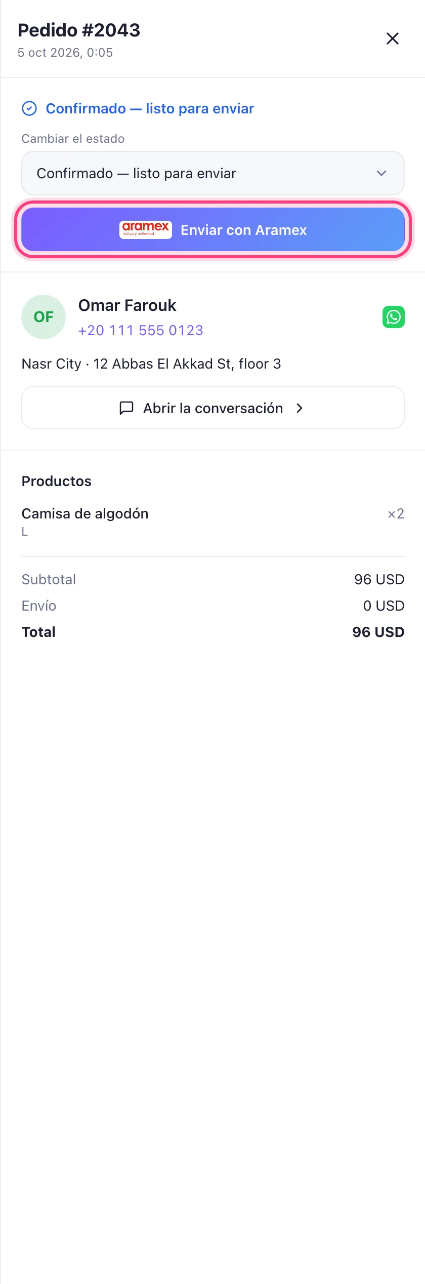 Envía un pedido