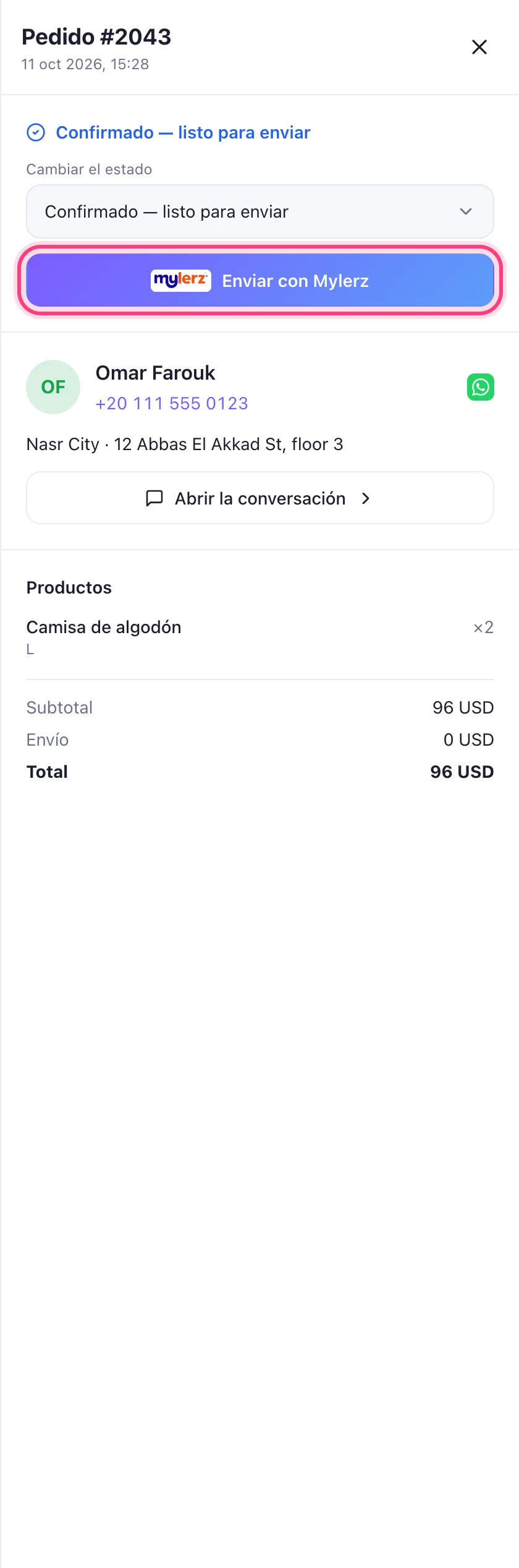 Envía un pedido