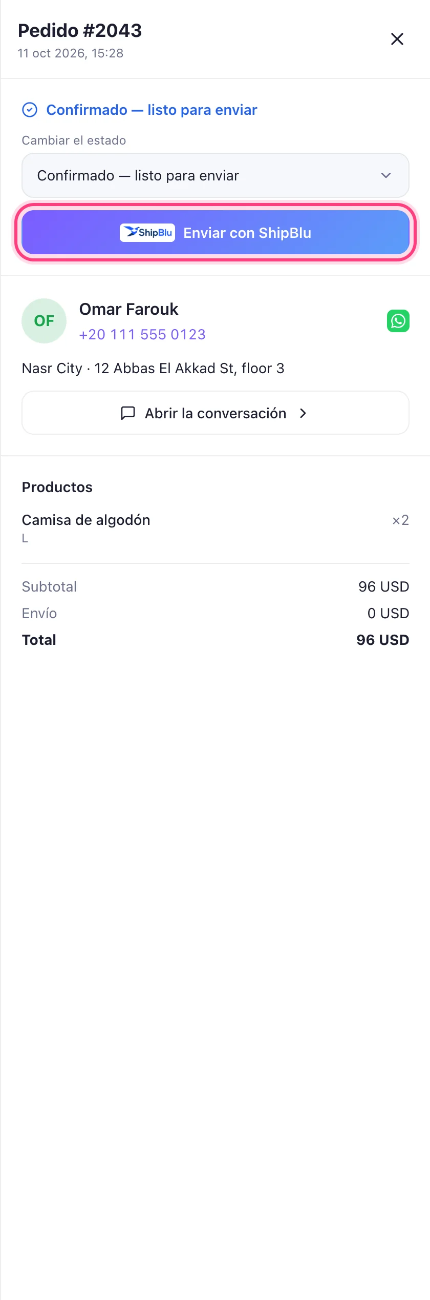 Envía un pedido