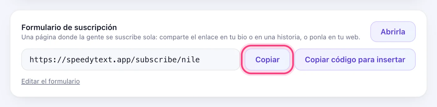 Un enlace para tu bio
