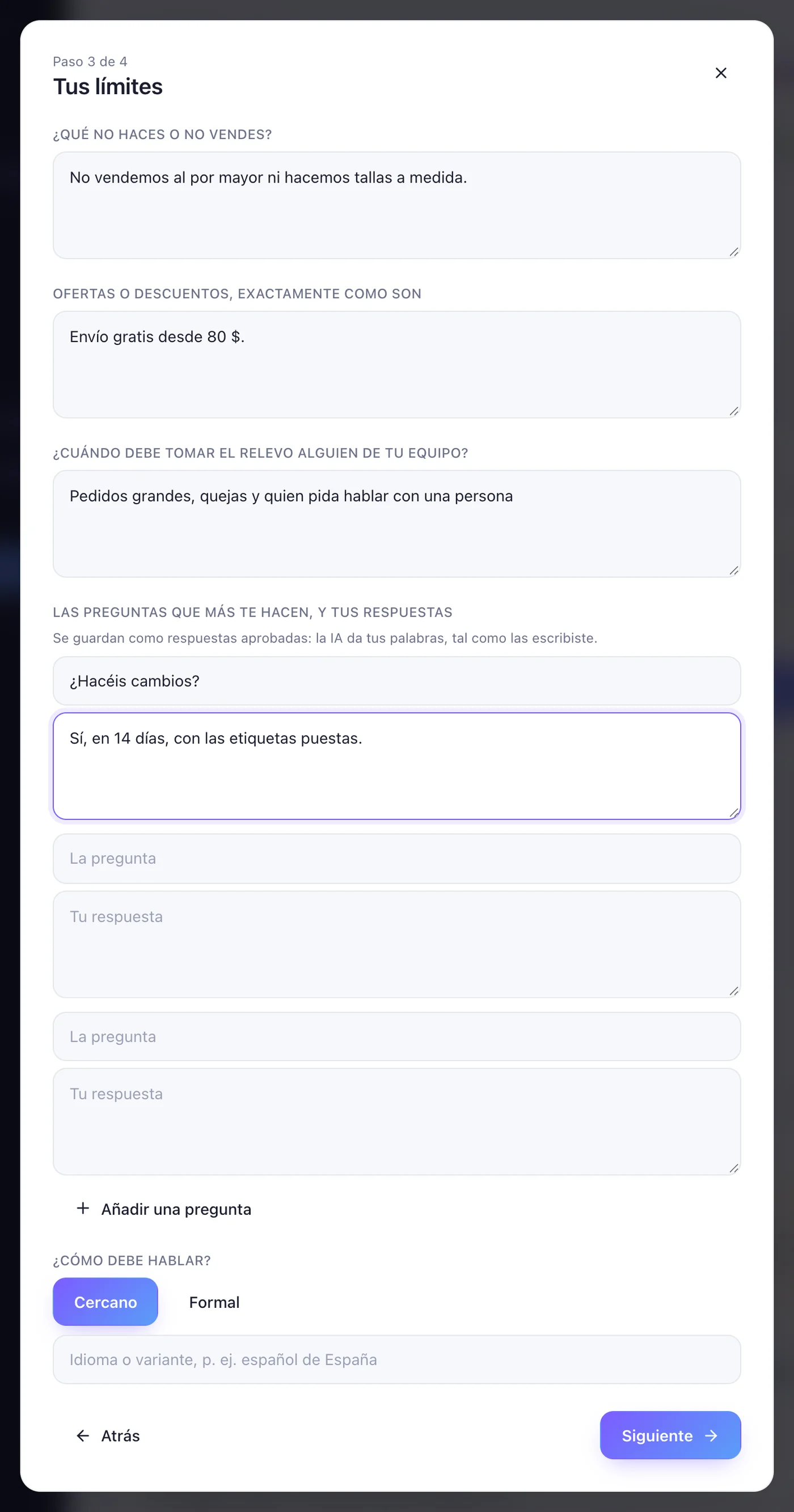 Tus límites, y lo que te preguntan