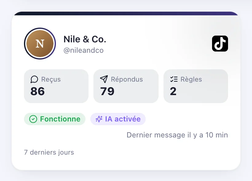C'est fait — il est connecté