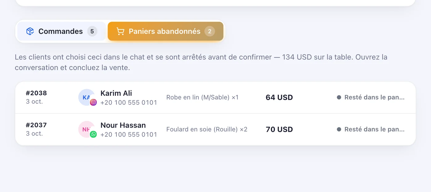 Retournez chercher les paniers abandonnés