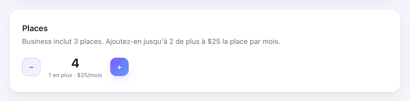 Besoin d'une place de plus ?